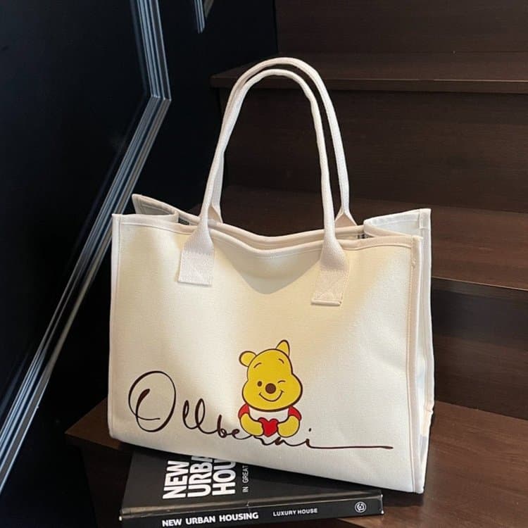 Canvas Bag 2025 New Korean Style Ins Tote Casual Bag Single Shoulder Large Capacity Tote Bag Shopping Bag