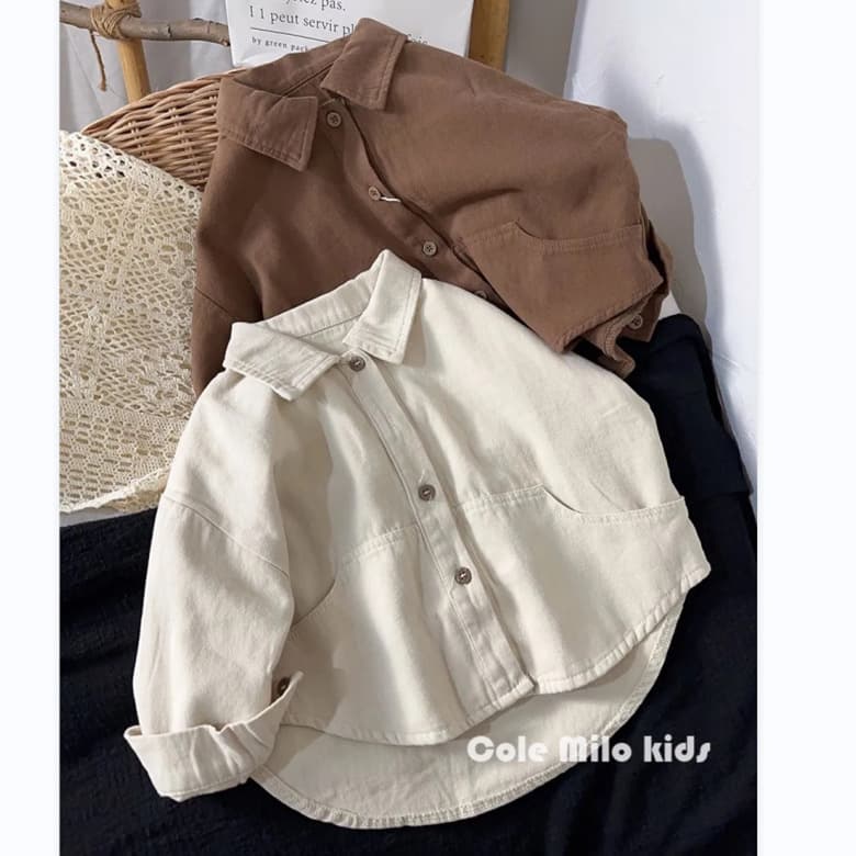Artistic Vibe~ Korean Boys Shirt Long Sleeve Spring/Autumn 2024 New Arrival Girls Blouse Baby Top Children Cardigan