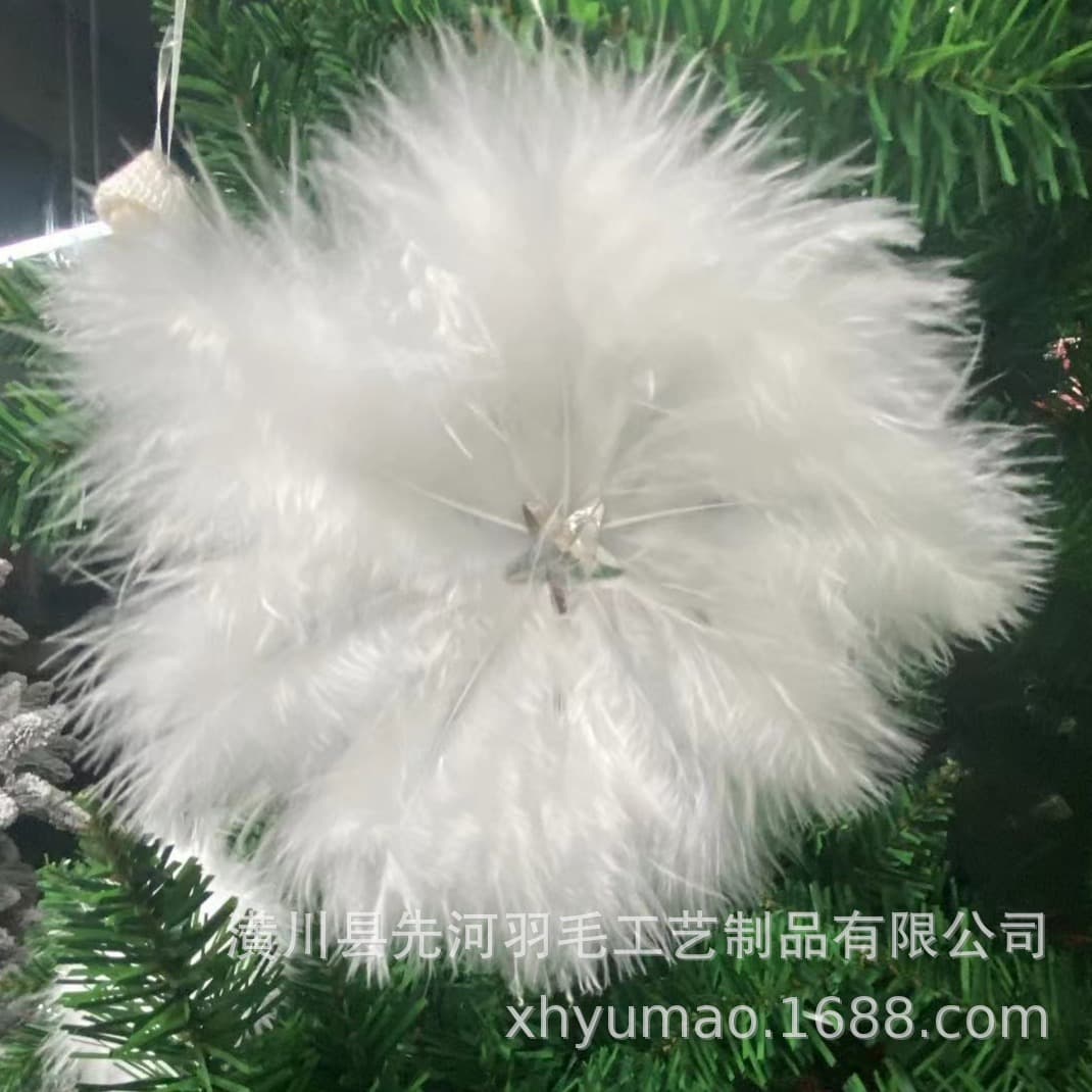 New Year Decoration Christmas Atmosphere Star Feather Snowflake Pendant Christmas Tree Stage Room Decoration
