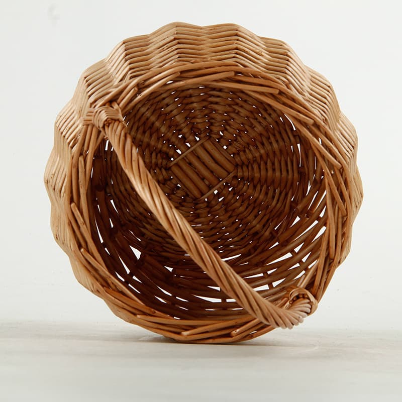 Woven Rattan Flower Basket Handwoven Wedding Flower Girl Dried Flower Bag Handmade Basket Wholesale Packaging Flower Pot Insert