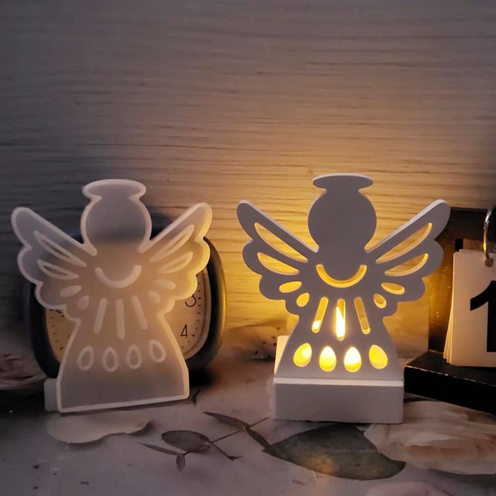S0830 Halo Angel Plug-in Decoration Cement Plaster Mold DIY Silicone Mold
