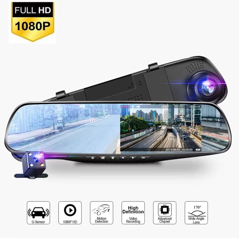 New Dash Cam Dual Lens Front and Rear High Definition Night Vision Cross-Border E-commerce Factory Wholesale Car Gift