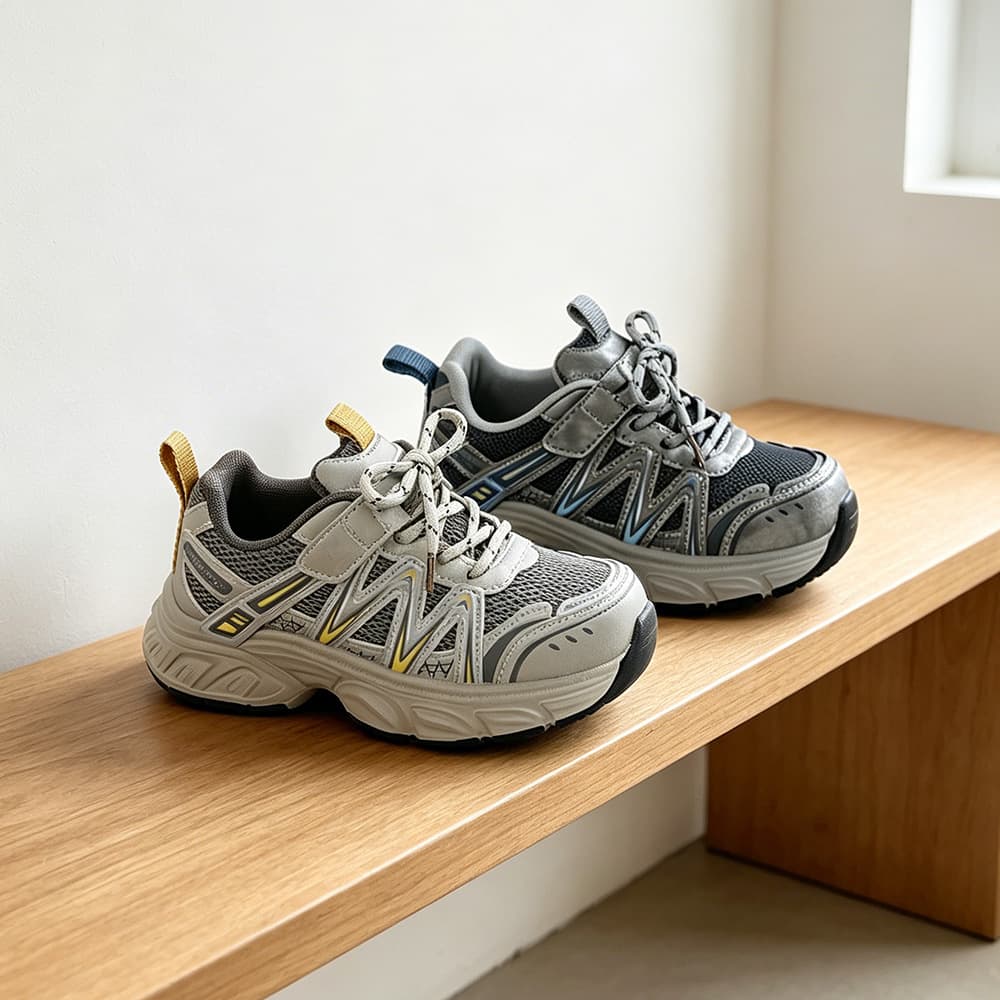 New Double-Sided Children's Shoes Wholesale Size 32-37 Light Sole Big Kid Sports Shoes Casual Student Dad Sneakers 6250