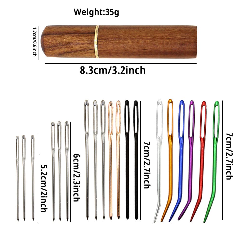 Aluminum Large Eye Curved Needle Hand Sewing Needle Sweater Sewing Needle Yarn Knitting Tool Darning Large Eye Needle