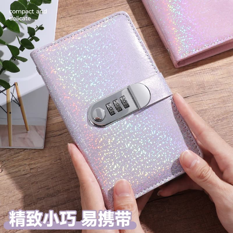 Cross-border 2026 new cash saving book accounting book shiny password lock money book a6 money clip money book