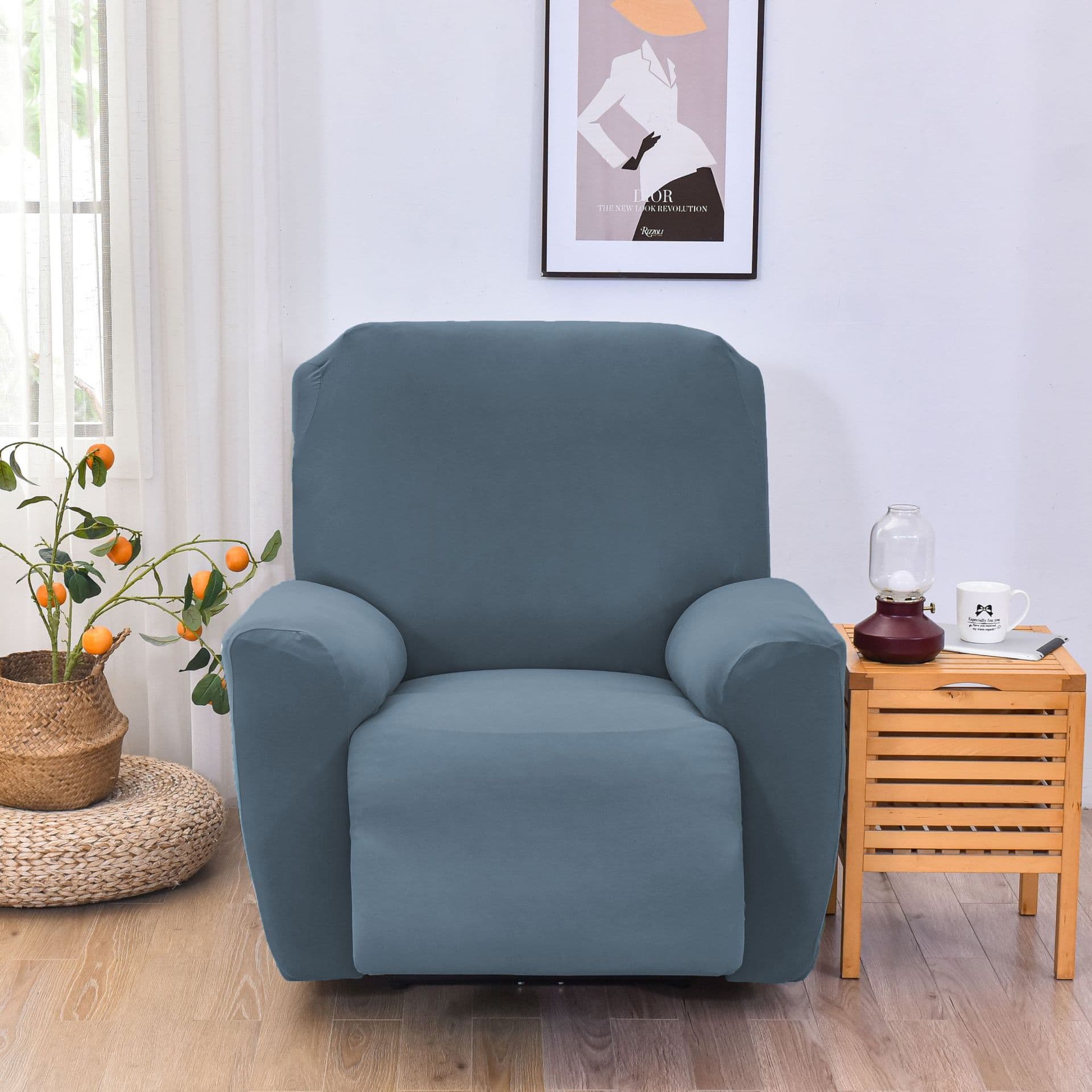 Cross-border Recliner Cover for Chesters Sofa, Single Seat, Functional Sofa Cover, Solid Color Thickened Rocking Chair Sofa Cover