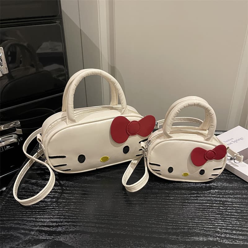 Exquisite Girl's Crossbody Bag, Cute Bowling Bag, Travel Casual Shoulder Bag, 2026 Trendy New Cat Handbag