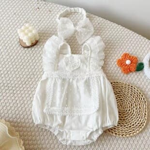 Baby Thin Clothes Summer Infant Princess Romper Strappy Bodysuit Full Moon Romper Bodysuit Summer