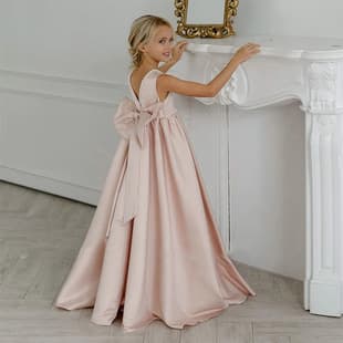 Cross-border Girls Evening Dress Children's Birthday Party Princess Dress Piano Model Performance Costume Summer High-end Long Dress