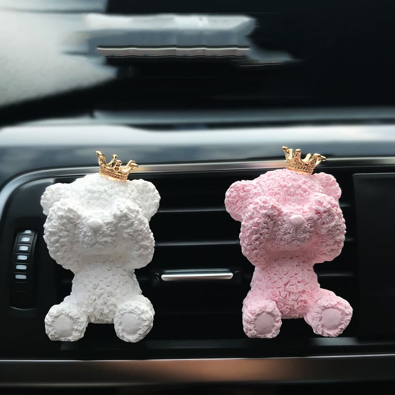 Car Air Vent Perfume Clip, Plaster Aromatherapy Bear, Car Odor Removal Creative Decoration Ornament