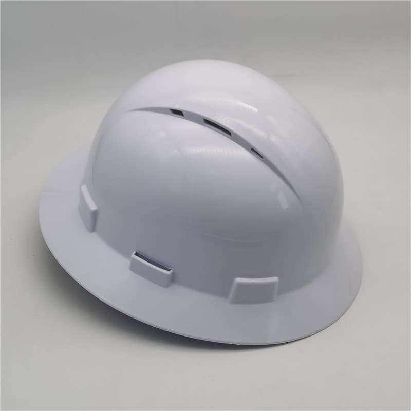 Venus Safety Helmet Manufacturer Full Brim White Wide-Brim HDPE Breathable Perforated American Standard Helmet in White, Blue, Yellow