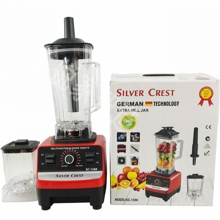 Popular Cross-border 2-in-1 Multi-functional Electric Food Processor, Household Stainless Steel Blender, Fully Automatic Silent Blender
