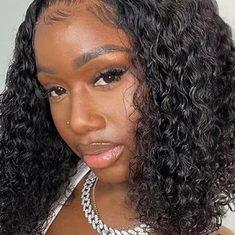 Yiwu Foreign Trade European and American Wig, European and American Explosion Head, African Small Curly Wig, Women's Black Short Curly Wig