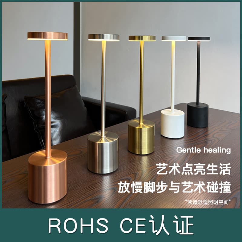 LED Rechargeable Bar Table Lamp, Dining Table Ambient Light, Restaurant and Bar Desktop Lamp, Outdoor Vendor Table Lamp, Vintage Style Design