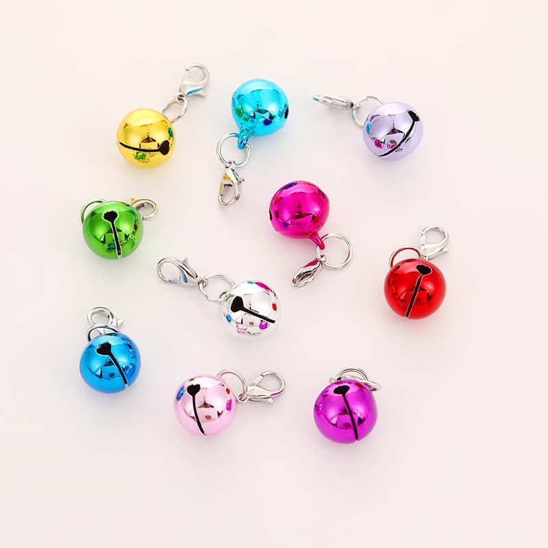 Hot Selling One Word Copper Bell Colorful Electroplated Lobster Clasp Bell Modern Simple Style Metal Bells for Office Use