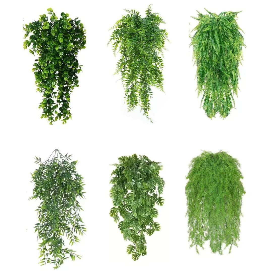 Amazon cross-border e-commerce artificial wall-mounted green plants, Persian grass vines, wall hanging decorations, fake flowers, simulated vines and plants
