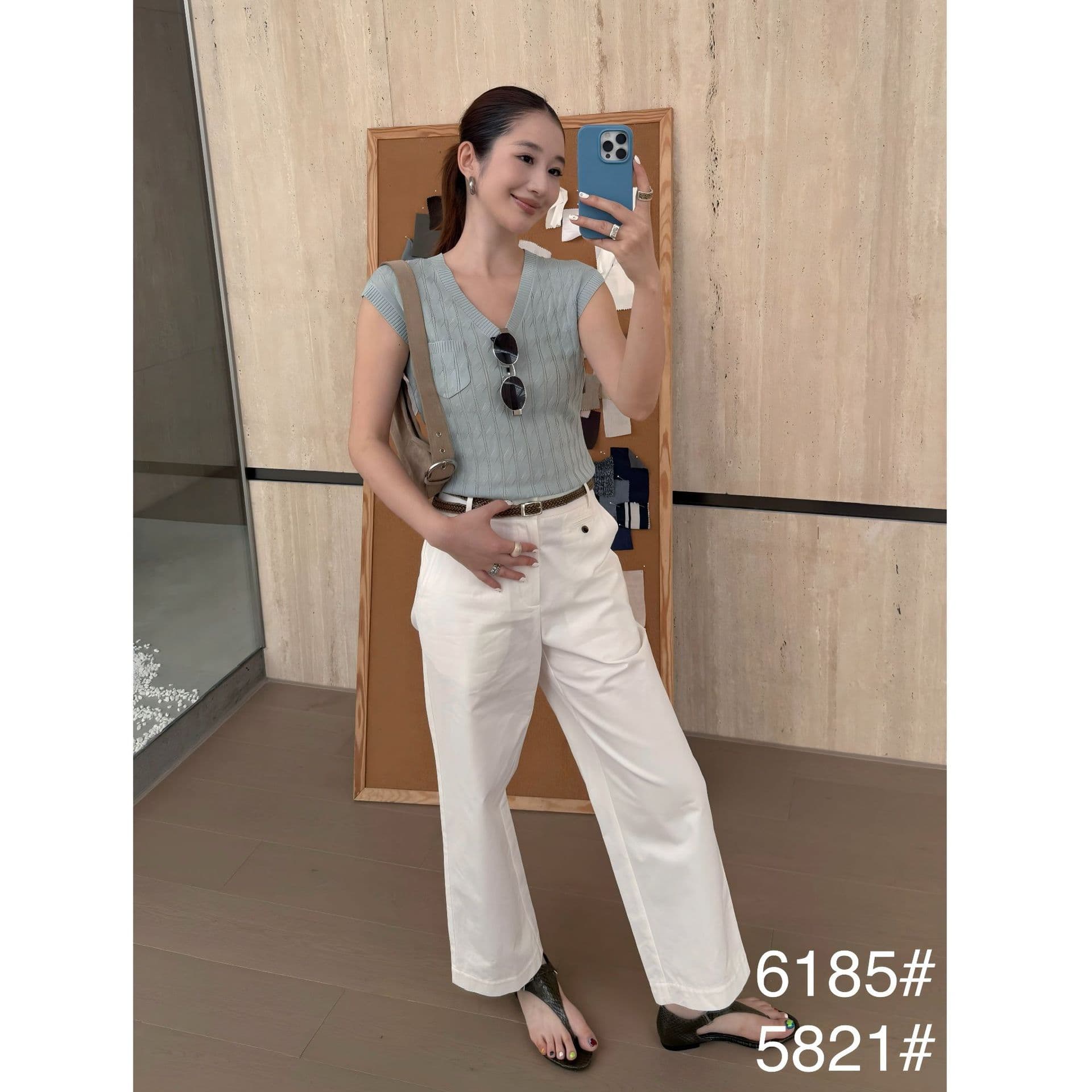 ONIVINTAGE Minimalist Linen Cotton Trousers with Belt OH1266P5821 - In Stock Special Price