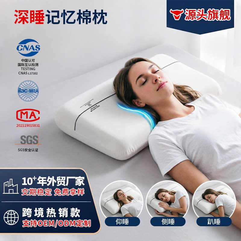 Memory Foam Pillow for Cervical Spine Support, Planet Deep Sleep Pillow Hotel Edition, Zero Pressure Slow Rebound Pillow Core Memory Foam Bulk