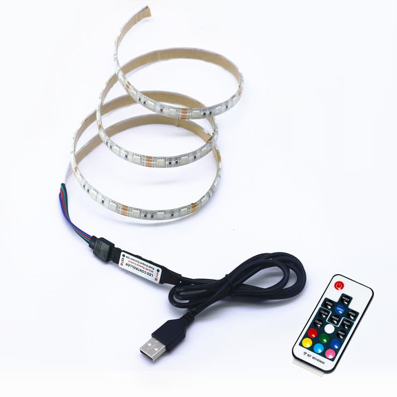 usb light strip 5V light strip 5050 set 60 lights RGB light strip 17 keys 24 keys 44 keys controller TV light bar