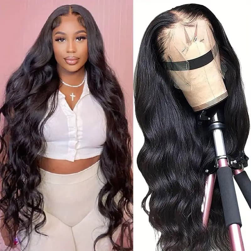 Cross-border TEMU hot-selling light gold long curly wig with big waves and lace front, synthetic fiber headpiece, in stock, factory direct shipping.