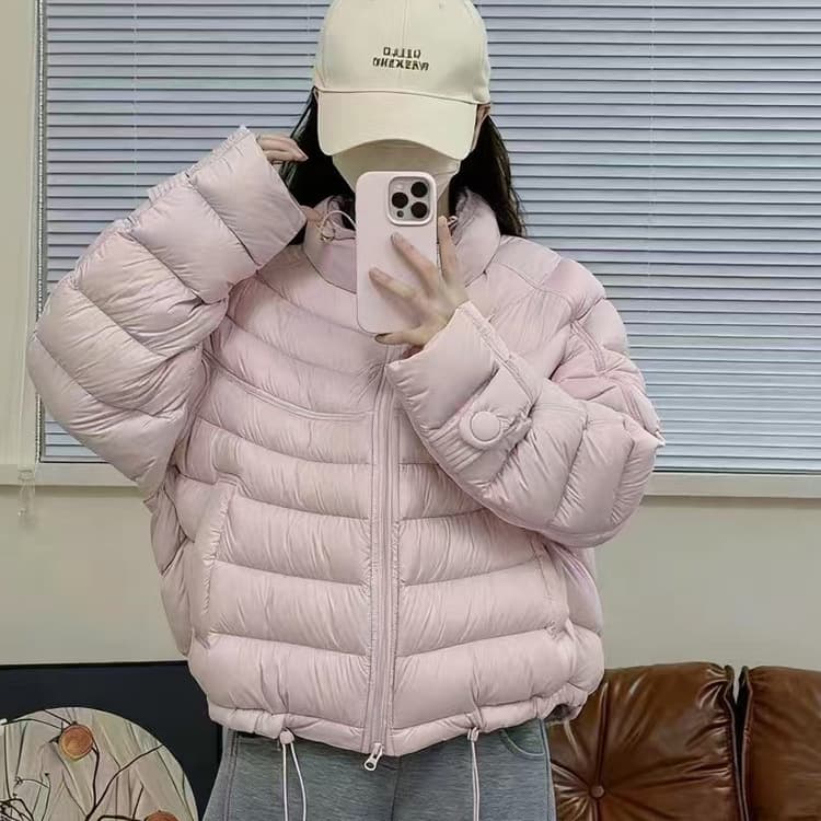 90% duck down padded coat for women ribbed 2025 new style winter short super cute this year's popular hit loose outerwear