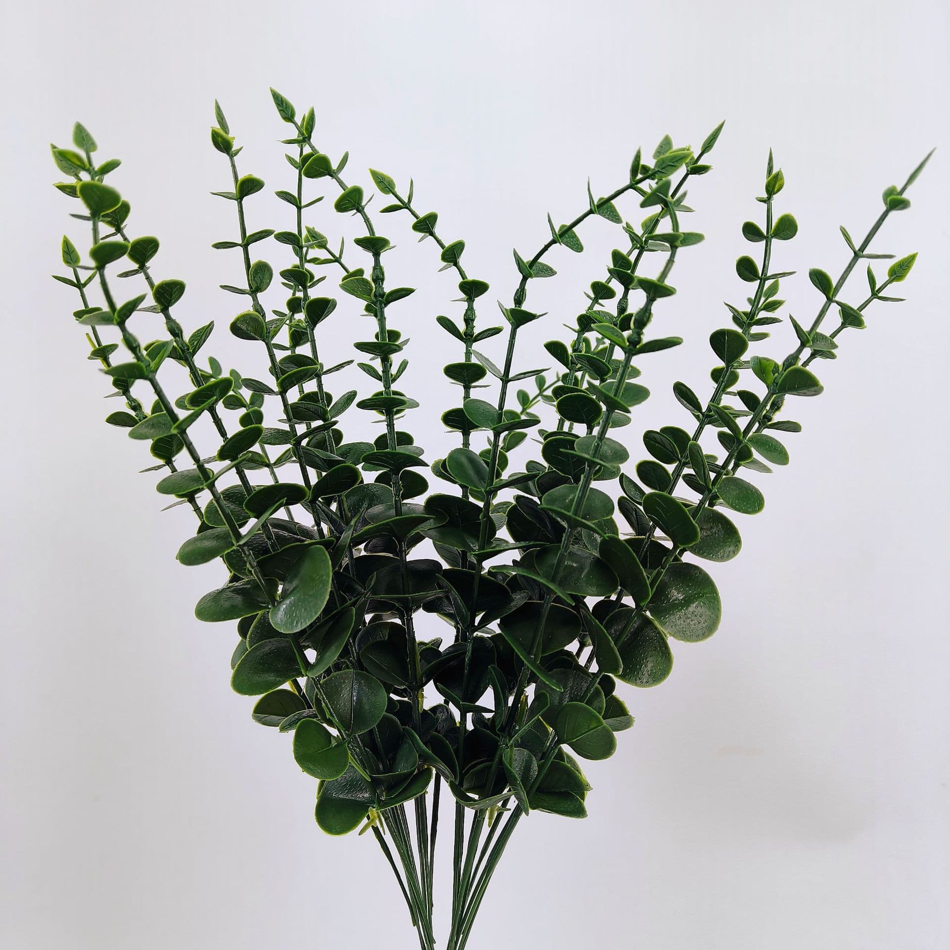 Eucalyptus Money Leaf Bouquet Green Plant Flower Arrangement Decoration for Living Room Home Decor Plastic Single Stem Eucalyptus