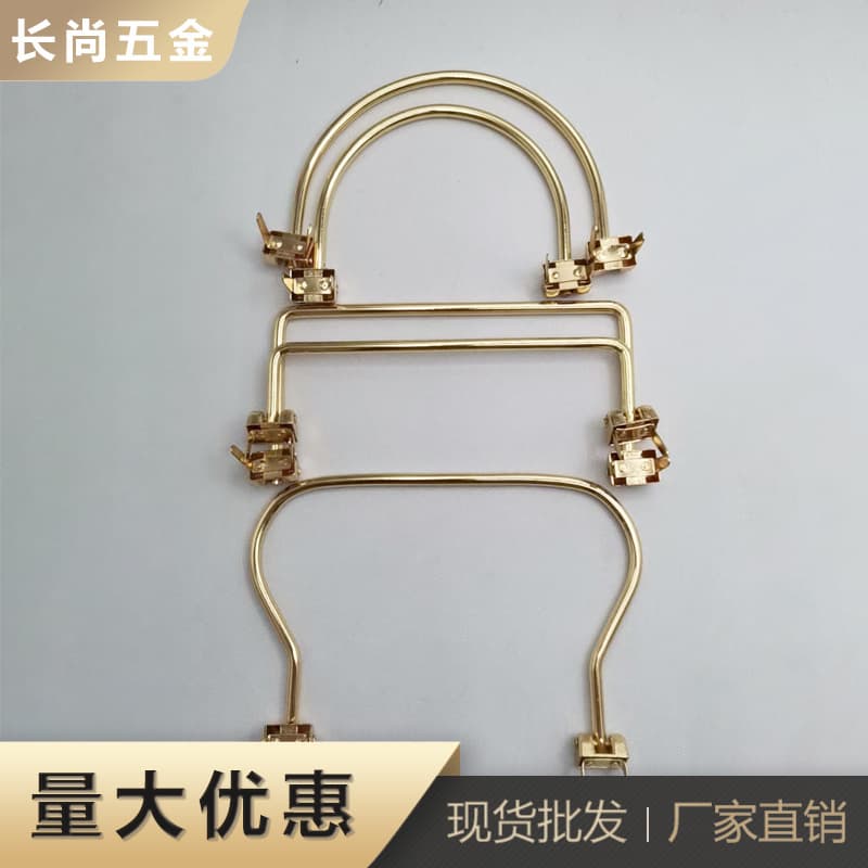 Gift box handle with straight pin for easy installation, metal handle for packaging boxes and hardware, handle for packing cartons