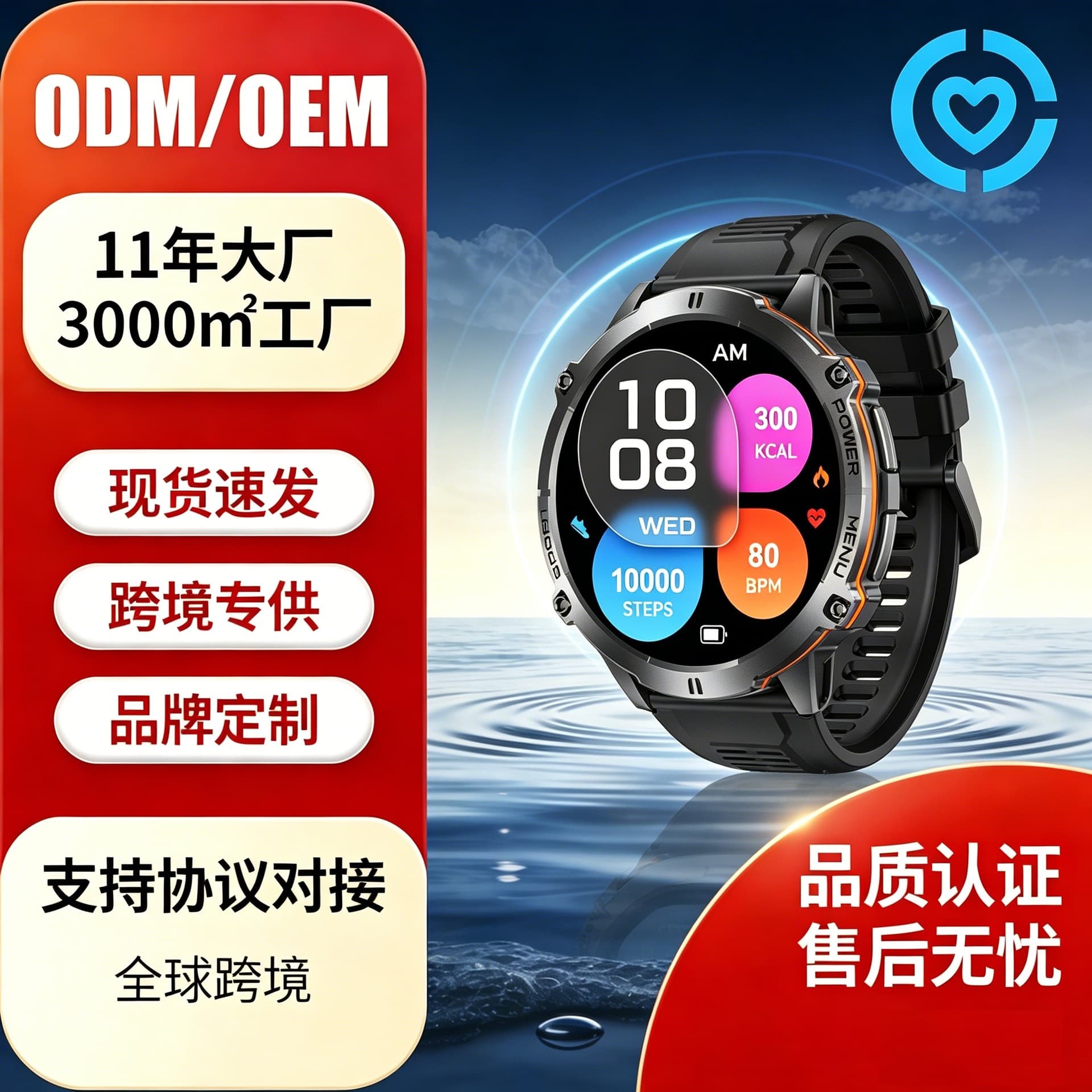 X3 Smart Watch AMOLED HD Screen Bluetooth Call Heart Rate Blood Oxygen Health Barometer Compass Sports Watch