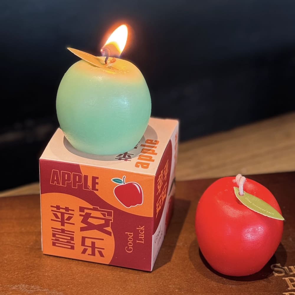 Apple-Shaped Candle Christmas Atmosphere Scented Candle Holiday Gift Simulation Fruit Candle