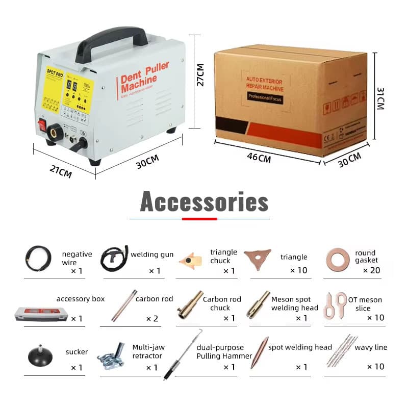 Inverter Smart Digital Control Automatic Welding Pulse Stud Welder Sheet Metal Shaping Machine Car Dent Repair Tool