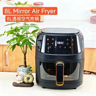 8L Visible Window Home Multi-function All-in-One Air Fryer, Cross-border Wholesale Smart Color Screen Touch Air Fryer OEM