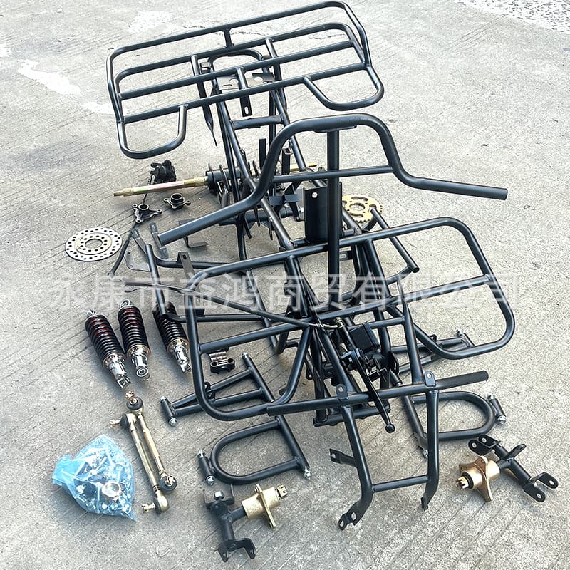 ATV Modified Four-Wheel Calf ATV Motorcycle Frame Assembly Front Steering Rear Axle Rear Brake Shock Absorber Kit
