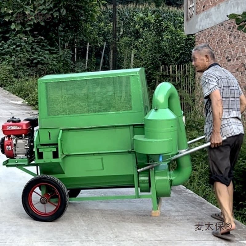Thresher for Rice: Small household thresher, 90% fully automatic, new agricultural multi-functional for wheat, sorghum, and more.