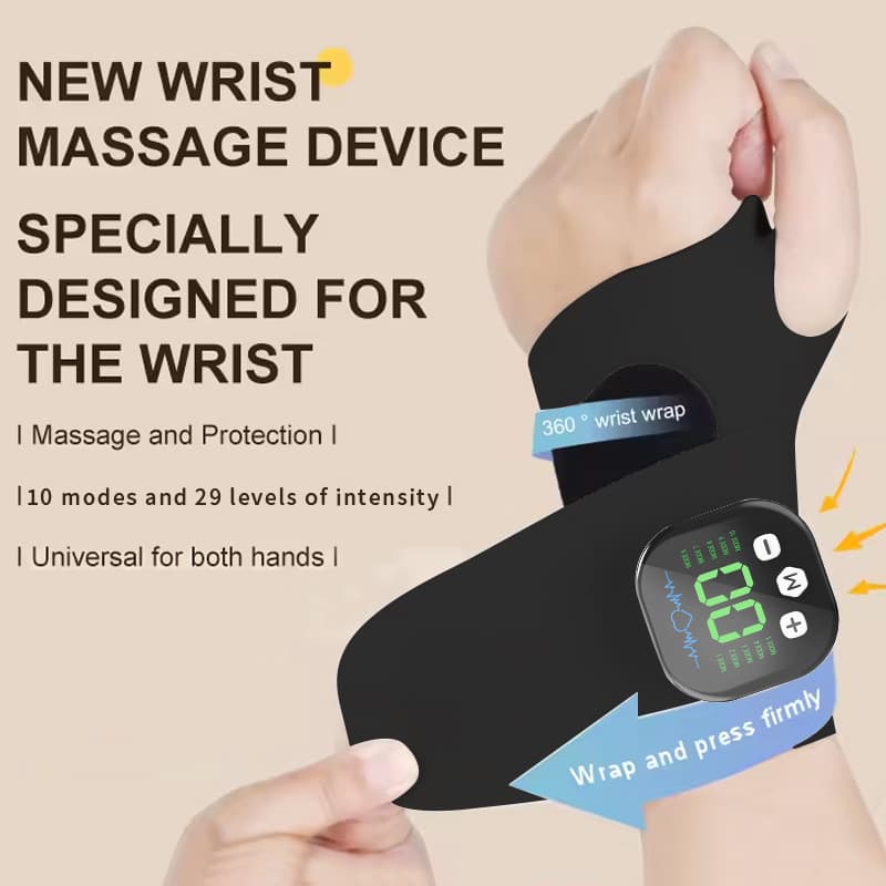 Factory Direct EMS Hand Massager Electric Kneading Joint Mouse Hand Home Use Wrist Support Vibration Massage Device