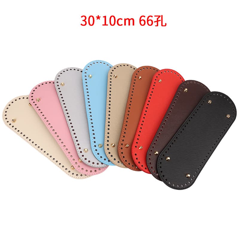 DIY Handwoven Bag Base: PU Cross-Grain 30*10cm Oval Base Plate, Ready Stock Wholesale