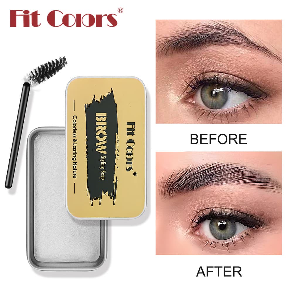 Fit Colors wild eyebrow styling cream soap transparent soft mist with brush eyebrow gel makeup waterproof raincoat cross-border