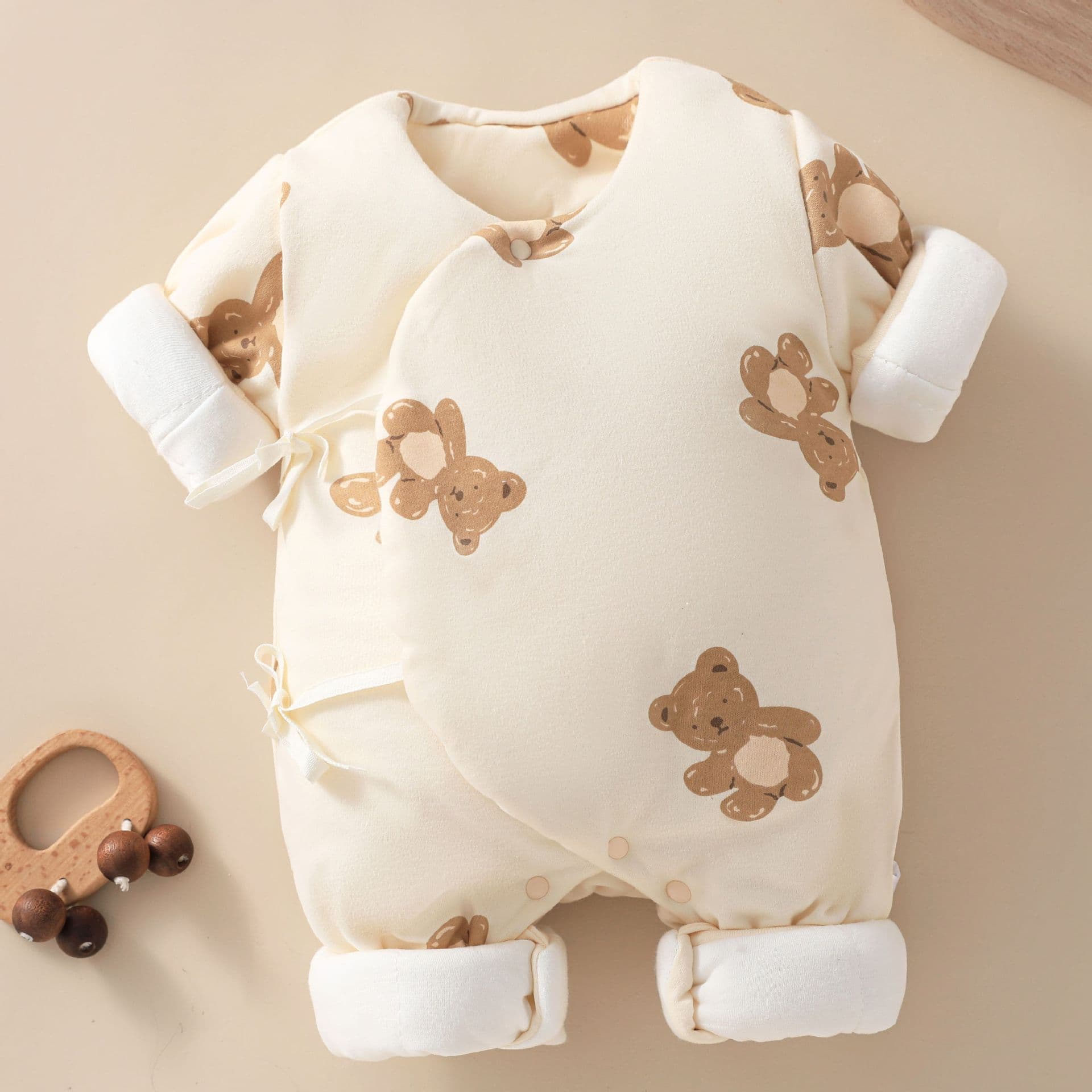 Pure Cotton Baby Romper Winter Thickened Onesie for Kids Autumn and Winter Clothes Quilted Cotton Warm Outerwear