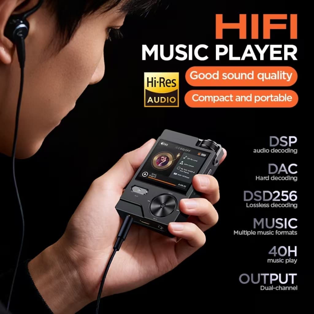 Mastering-level HIFI lossless DSD256 music player High-fidelity sports professional MP3 car player