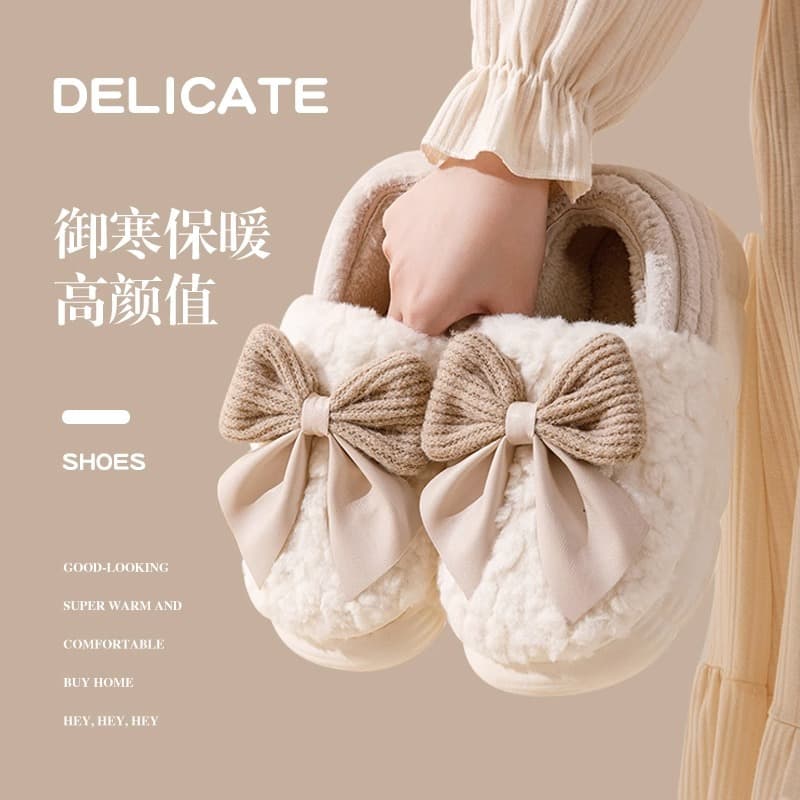 Closed-Back Cotton Slippers Women Thick Sole Winter New Indoor Home Warm Plush Maternity Cotton Shoes Women's Winter