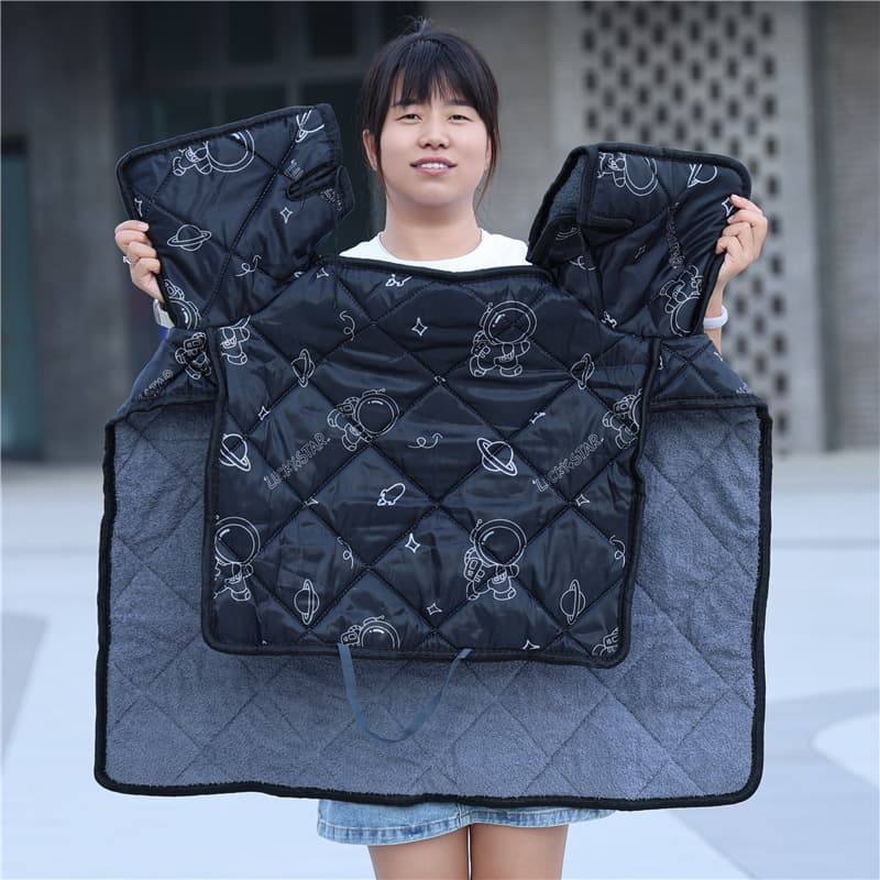Electric vehicle windshield cover winter warmth thickened battery vehicle waterproof windproof coat storage cold protection anti-exposure