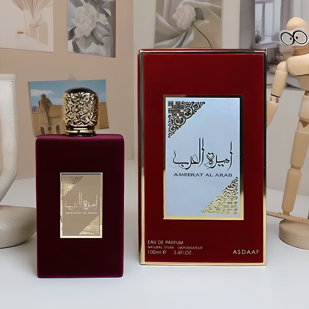 High Quality 3D Label Arab Princess Ameerat AI Arab Red Flocked Women's Perfume Long-Lasting