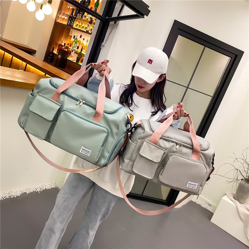 Fitness bag for men, wet and dry separation training sports bag, portable luggage bag, short-distance travel bag, women's large-capacity swimming bag
