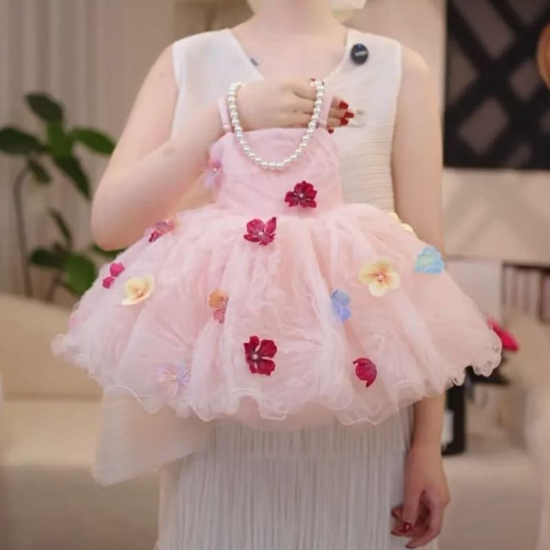 Girls 2026 Summer Mesh Dress New Korean Style Baby Girl Suspender Princess Dress Children's Birthday Dress