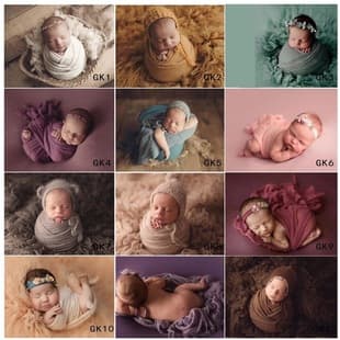 Newborn Photo Props One-Month Baby Maternity Photo 100-Day Baby Photography Outfit Bubble Gauze Wrap Swaddle Blanket