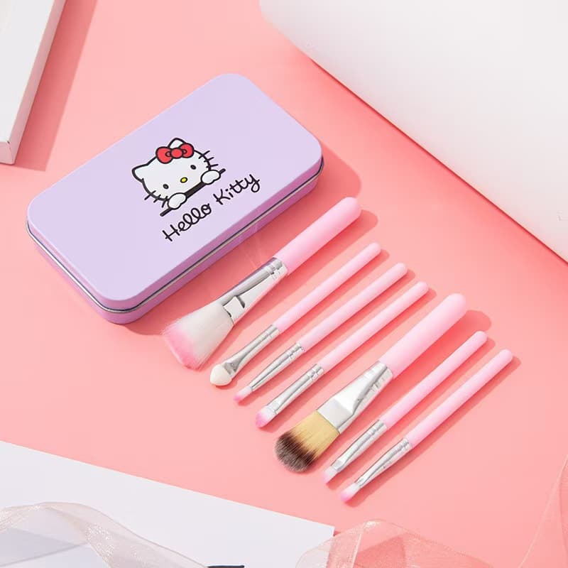 In Stock Wholesale 7-Piece Makeup Brush Cat Beauty Tools Set for Foundation and Eye Shadow