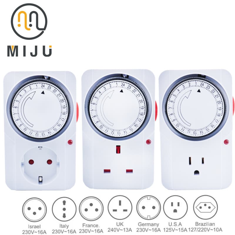 Cross-Border French/American/British Standard Timer Socket, 15-Minute Group German Standard Mechanical Time Switch Timer