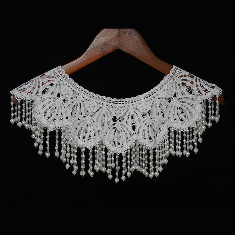 Qipao Cloud Shoulder New Chinese Style Shawl Tassel Pearl Outer Wear, National Style Qipao Modified Dress Hanfu Accessories Autumn