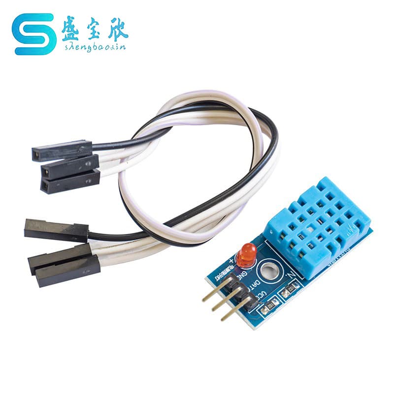 DHT11 Temperature Humidity Module Sensor Digital Switch with Indicator Light Includes Dupont Wires