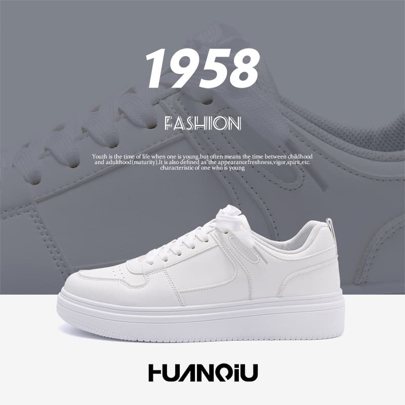 Global Chunky Sole White Sneakers Men ZHQ-HY071 Spring Student Sports Shoes Fashion Versatile Men's Casual Skate Shoes