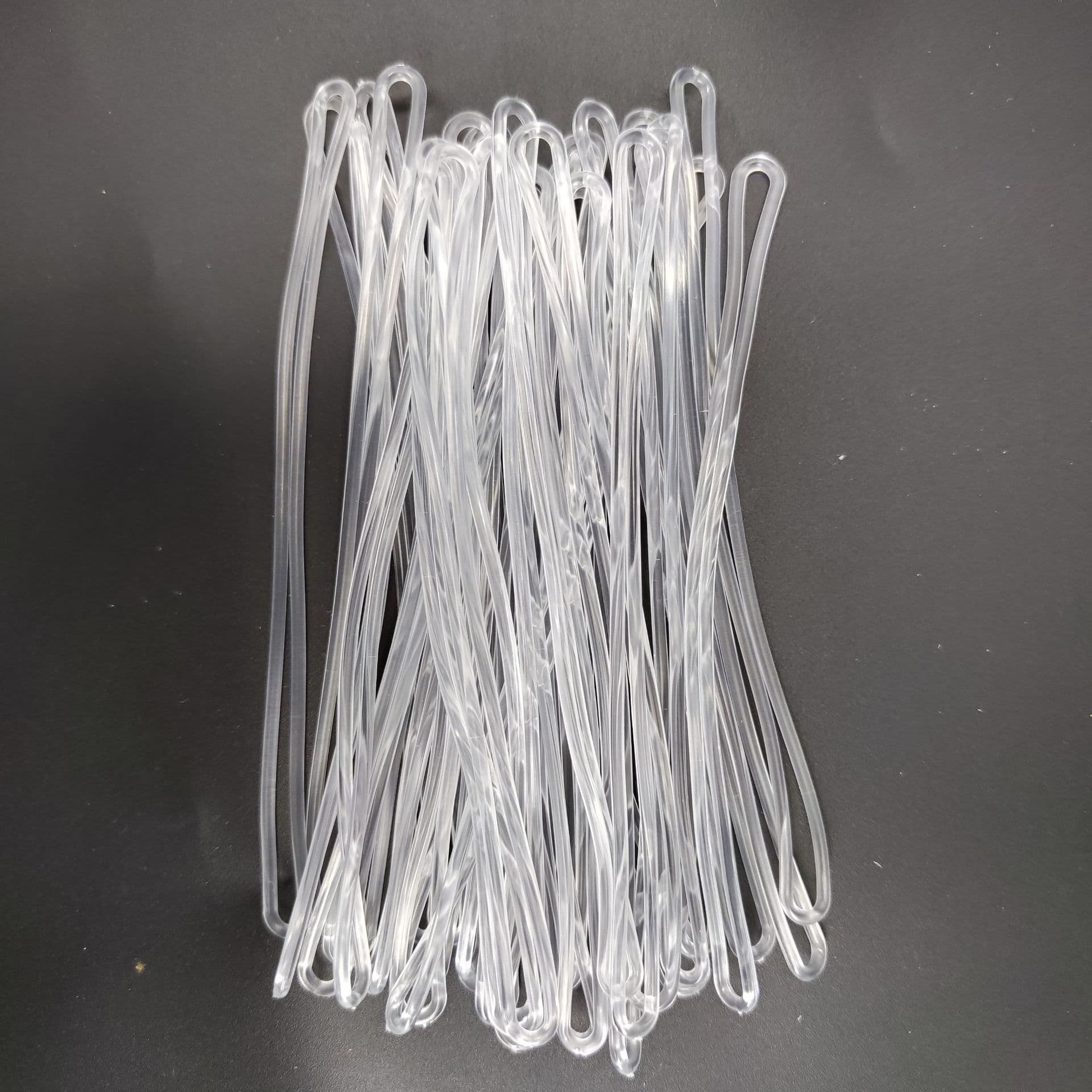Transparent plastic luggage tag loops, worm ring plastic ID card holder straps with lanyards.